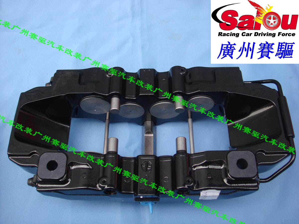 意大利BREMBO 黑色競(jìng)技版八活塞剎車卡鉗 BREMBO 8活塞剎車鮑魚 大大縮短剎車距離