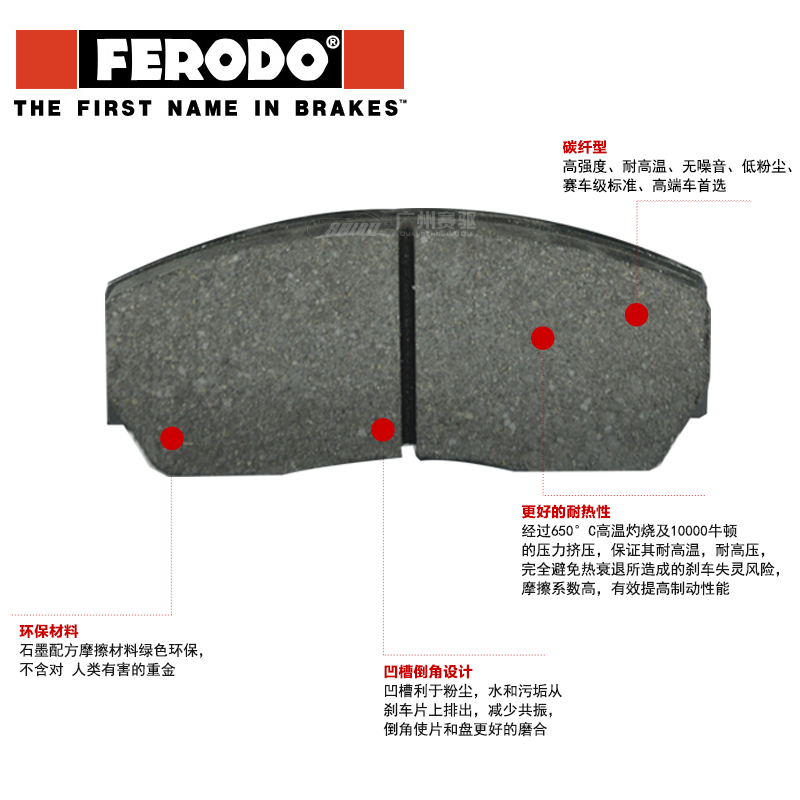 AP大四卡鉗專用剎車片 AP5200剎車改裝剎車皮FERODO剎車片