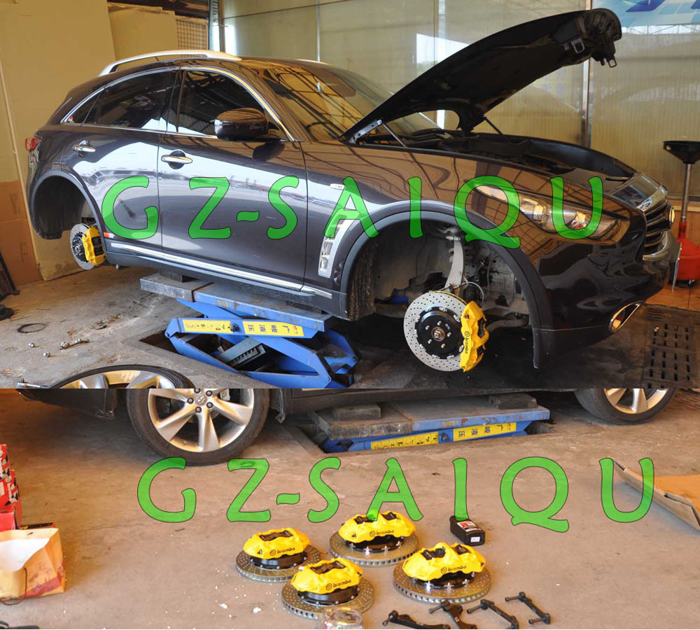 英菲尼迪FX35 FX37 FX45 FX50 QX70改裝意大利BREMBO前6后4剎車(chē)套裝 前380MM盤(pán) 后345MM盤(pán)