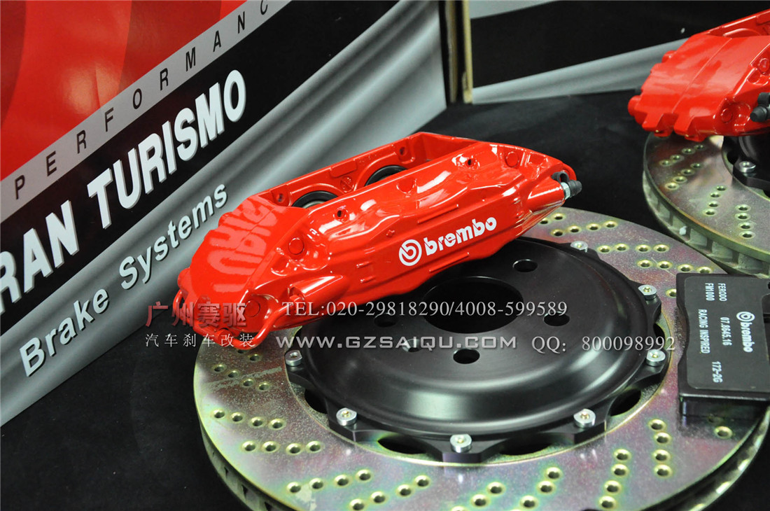 新款帕薩特升級專用BREMBO大四活塞鮑魚套裝 F50剎車卡鉗 配合加大型剎車盤