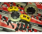 黃色BREMBO GT版6活塞卡鉗 競技版GT版N卡鉗 意大利BREMBO GT版剎車套裝